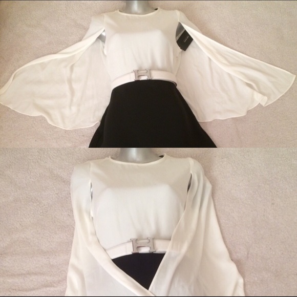 ZARA Sexy Exquisite Silky Drape Cape Dress - Picture 8 of 8